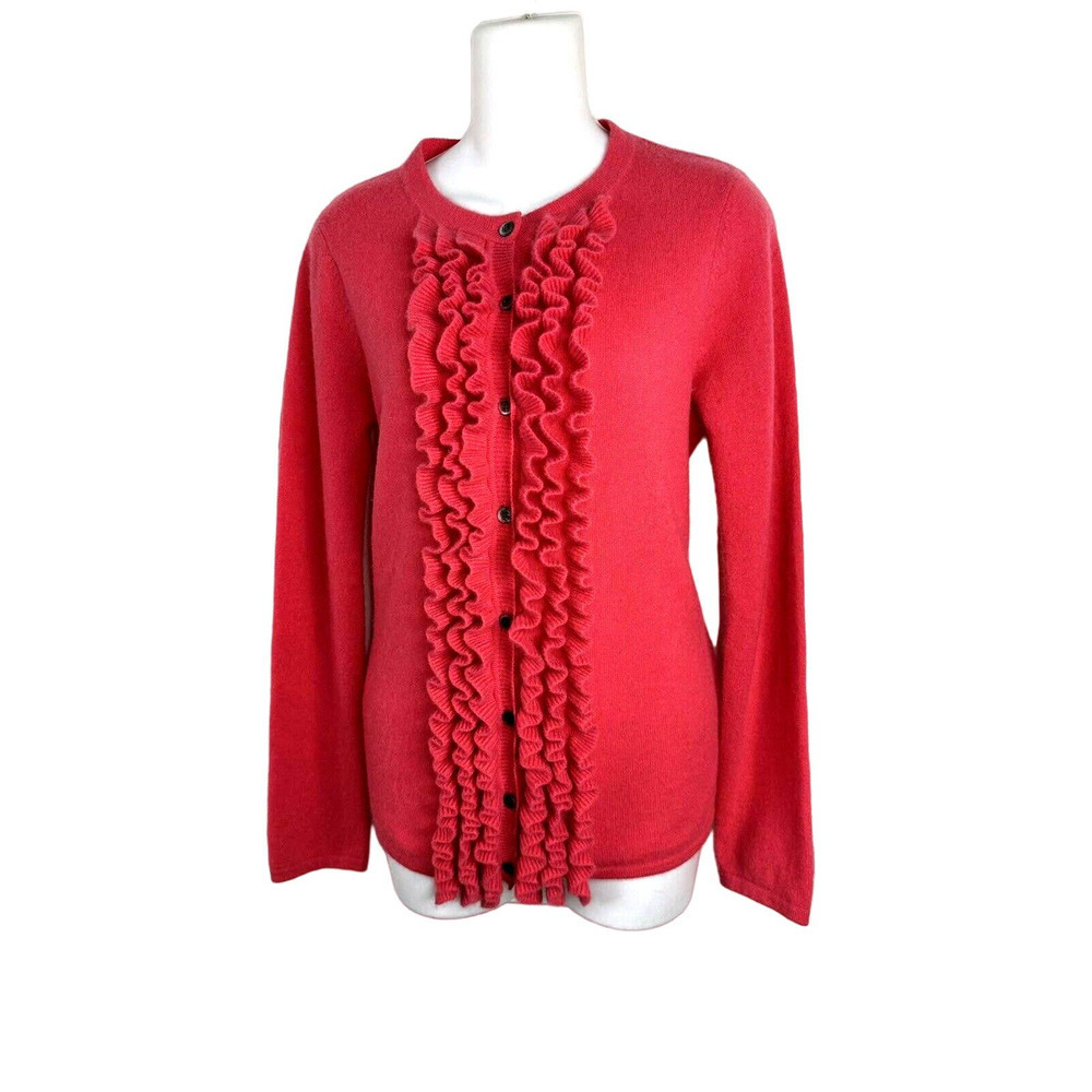 Oats Cashmere By Debra Hayburn‎ 100%Cashmere Cardigan Sweater Pink S